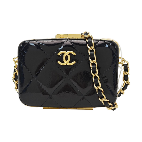 Quilted Lambskin Shoulder Bag Black
