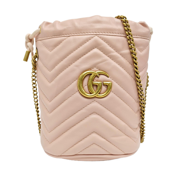 GG Marmont Mini Quilted Calfskin Pink