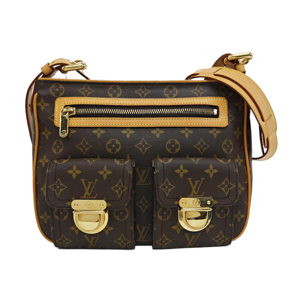 HUDSON GM Monogram Coated Canvas Brown