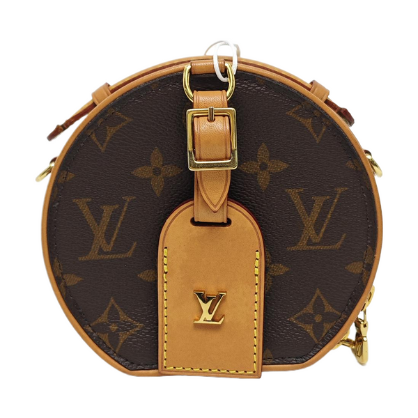 BOITE CHAPEAU Mini Monogram Coated Canvas Brown