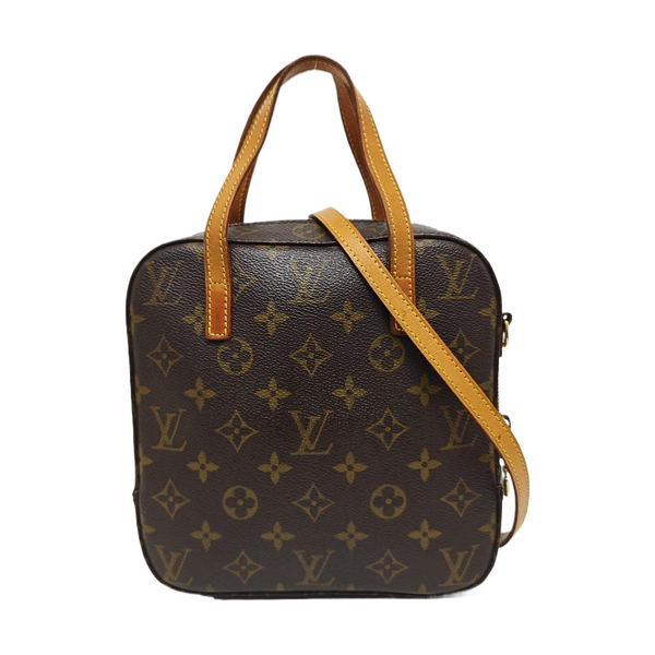 SPONTINI Monogram Coated Canvas Brown