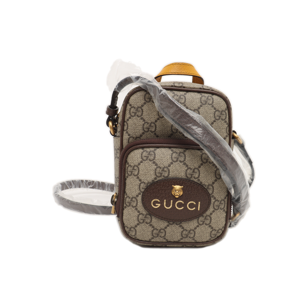 Neo Vintage Mini Monogram Coated Canvas Brown