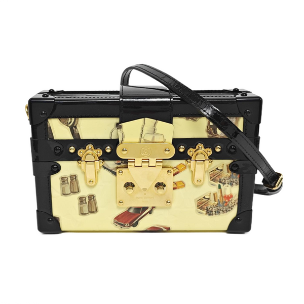 PETITE MALLE Monogram Patent Leather Beige