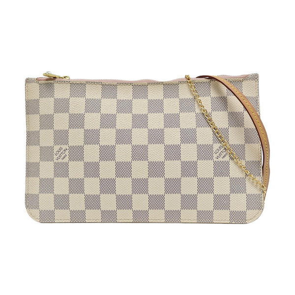 Damier Azur Coated Canvas Clutch White