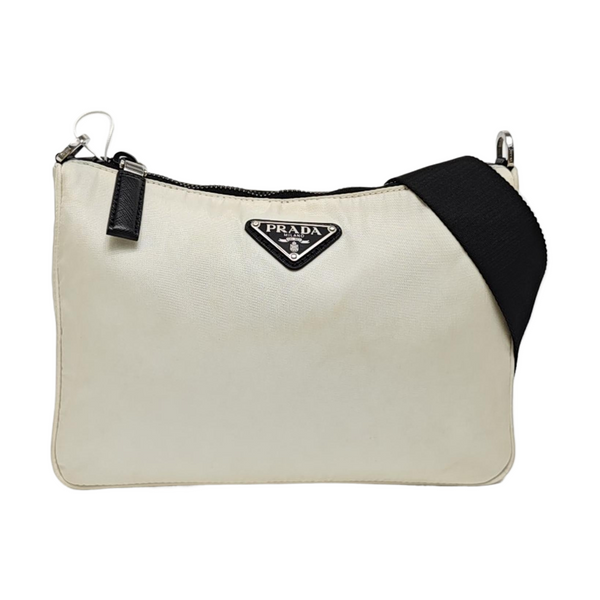 Nylon Shoulder Bag White
