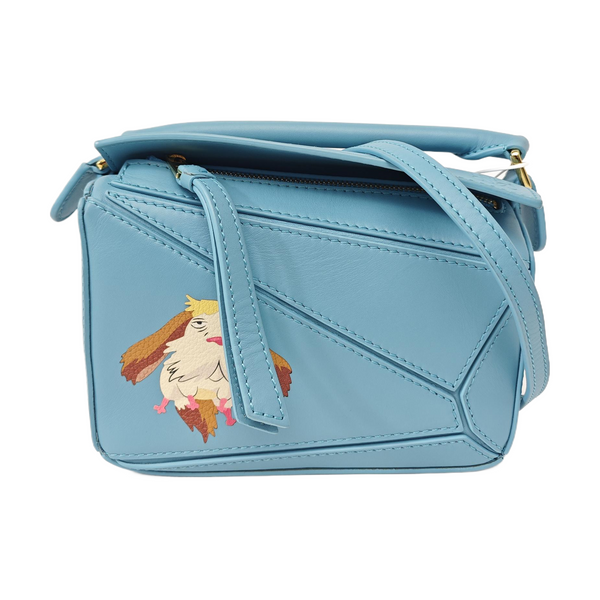 Puzzle Mini Calfskin Blue