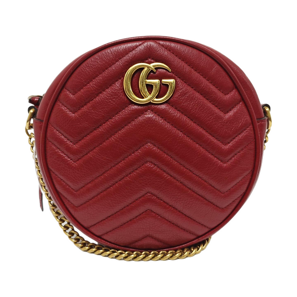 GG Marmont Mini Quilted Calfskin Red
