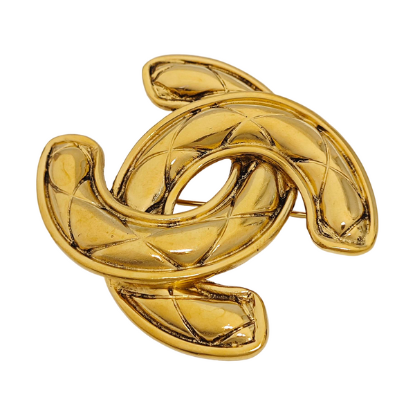 Broche Vintage de Metal Dorado