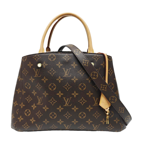 MONTAIGNE Monogram Coated Canvas Brown