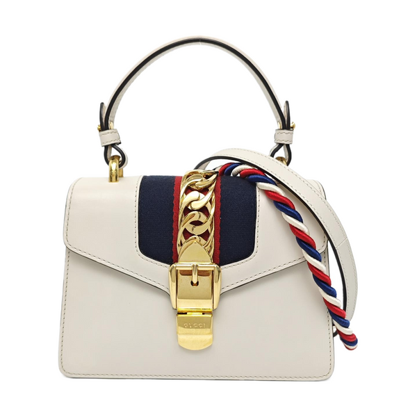 Sylvie Mini Calfskin White