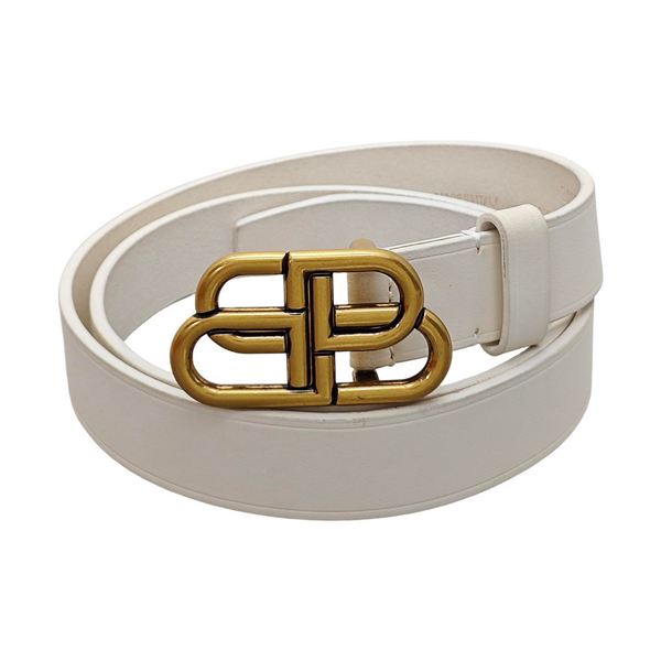 Leather Belt White