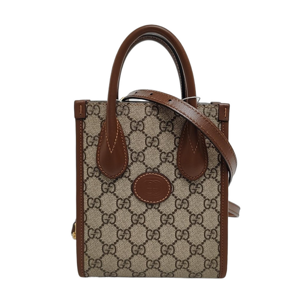 Retro Mini Monogram Coated Canvas Beige