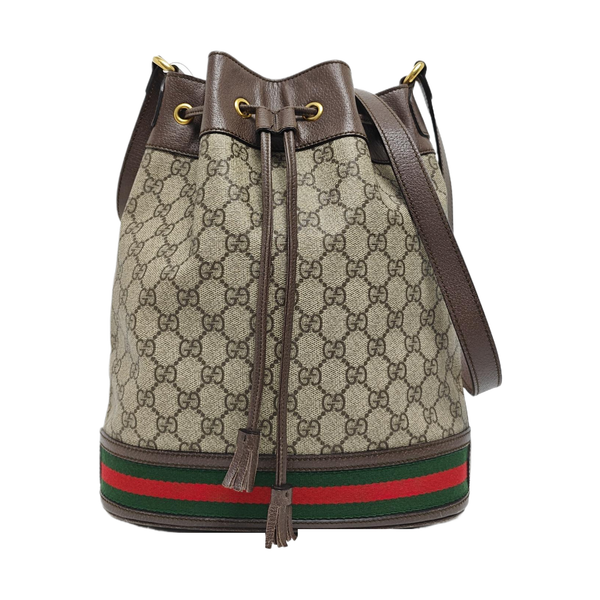 Ophidia Small Monogram Coated Canvas Beige