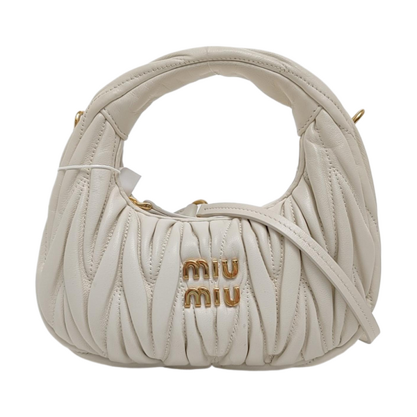 Wander Matelassé Mini Quilted Lambskin White