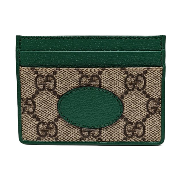 Retro Monogram Coated Canvas Green Card Holder