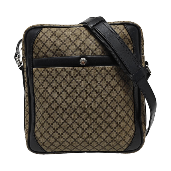Coated Canvas Crossbody Bag Beige