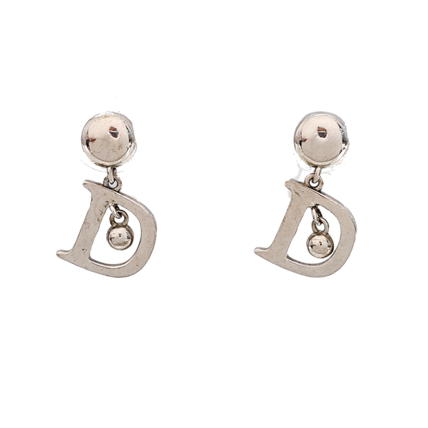CD Swing Metal Silver Earrings