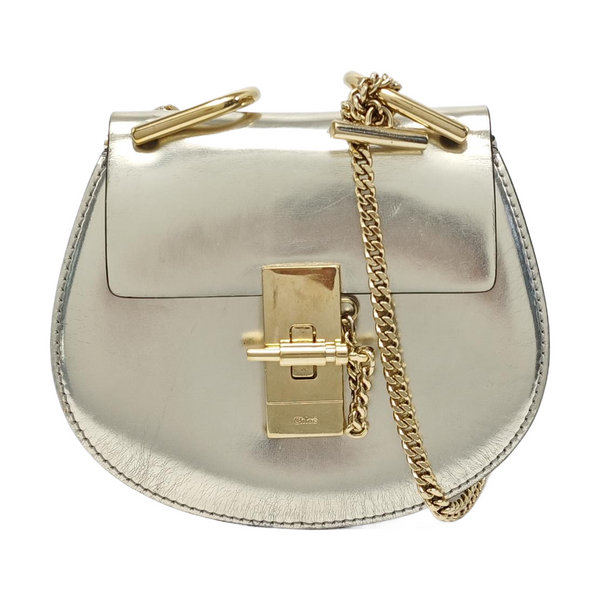 Drew Nano Calfskin Silver