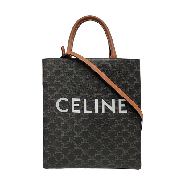 CABAS CELINE Small Coated Canvas Brown