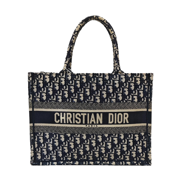 Authenticated pre-owned Book Tote Medium Canvas Blue - Tote Bag at Looply
