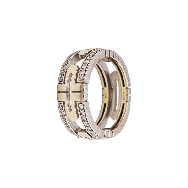 PARENTESI 18k White Gold Silver Ring EU 56
