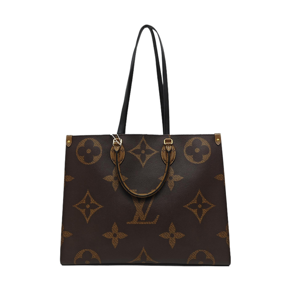 Authenticated pre-owned ONTHEGO GM Monogram Coated Canvas Brown - Tote Bag at Looply