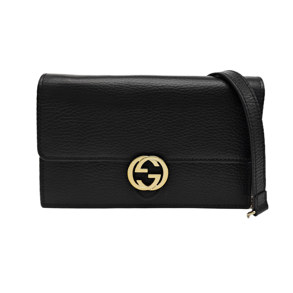 Interlocking G Small Calfskin Black