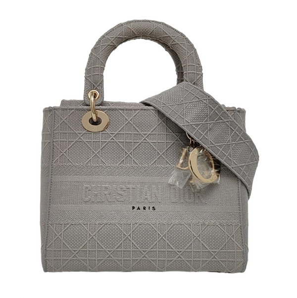 Lady D-Lite Cannage Canvas Gray