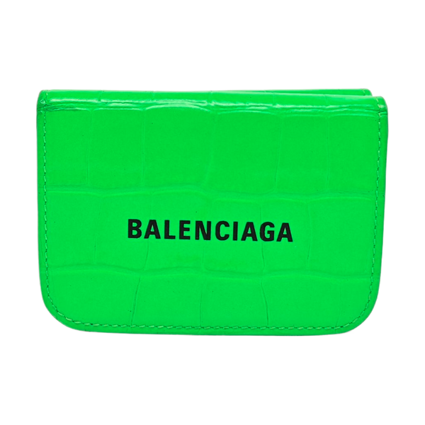 Cash Mini Calfskin Green Wallet