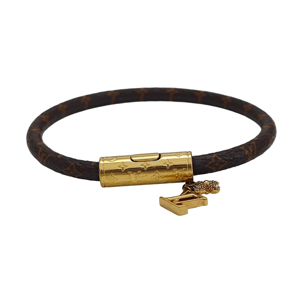 LV Push Coated Canvas Brown Bangle