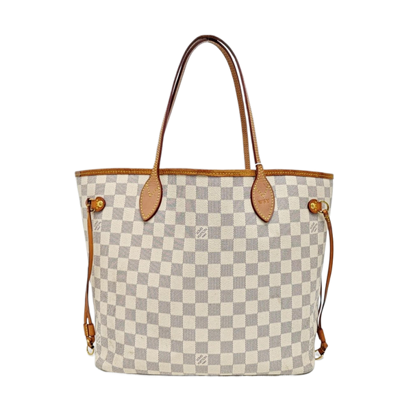 NEVERFULL MM Damier Azur Coated Canvas White