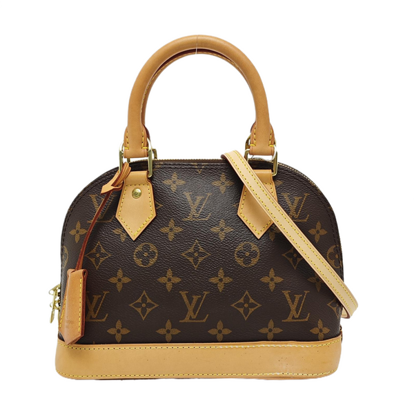 ALMA BB Monogram Coated Canvas Brown