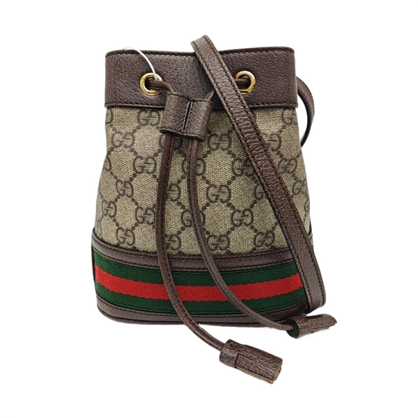 Ophidia Mini Monogram Coated Canvas Beige