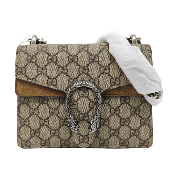 Dionysus Mini Monogram Coated Canvas Beige