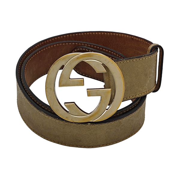 Leather Belt Gold