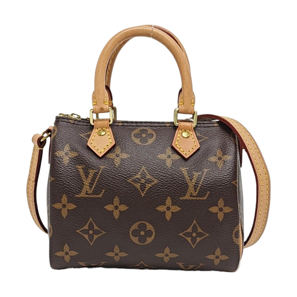 SPEEDY Nano Monogram Coated Canvas Brown