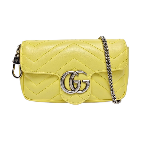 GG Marmont Mini Quilted Calfskin Yellow