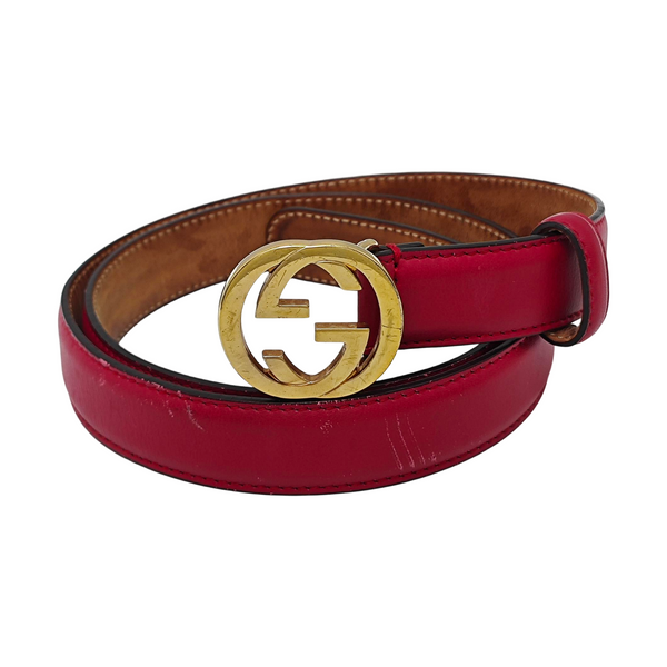 Leather Belt Red