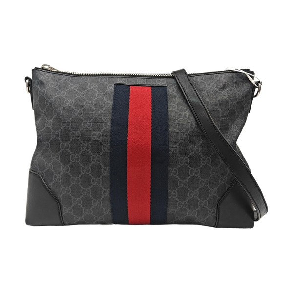 Rania Monogram Coated Canvas Black