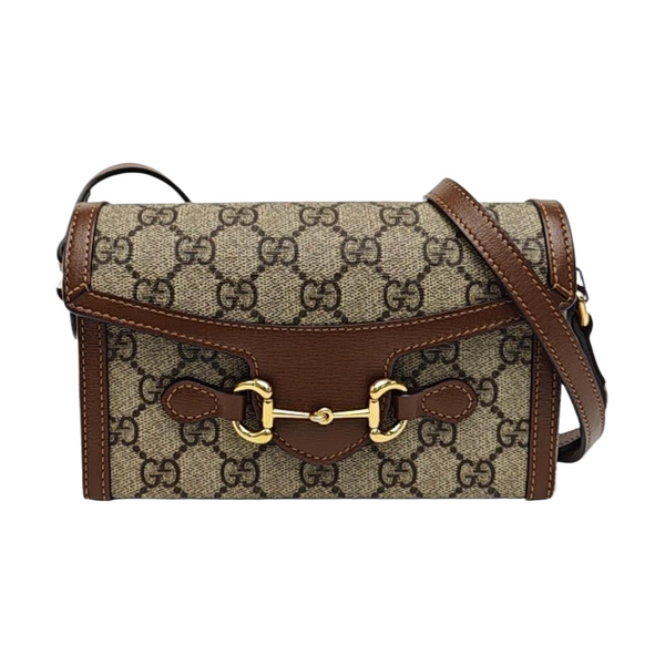 Horsebit 1955 Mini Monogram Coated Canvas Beige