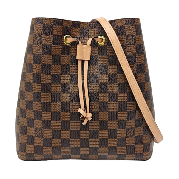 NÉONOÉ MM Damier Ebene Coated Canvas Brown