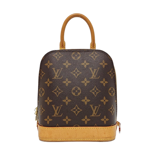 ALMA Mini Monogram Coated Canvas Brown
