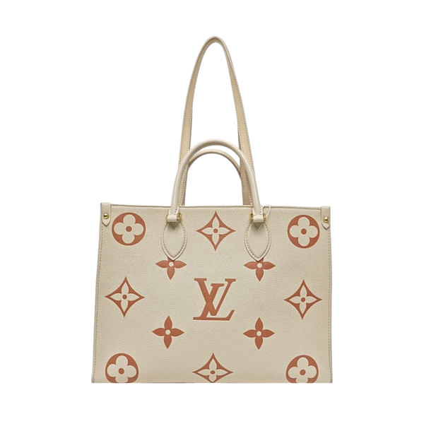 ONTHEGO MM Monogram Calfskin Beige
