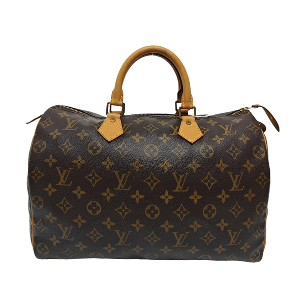 SPEEDY 35 Monogram Coated Canvas Brown