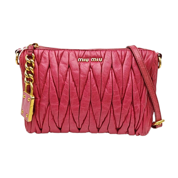 Matelassé Quilted Calfskin Pink
