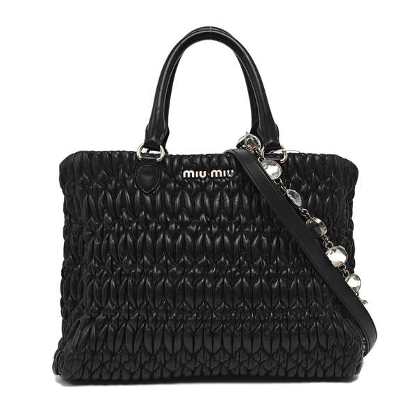 Lambskin Shoulder Bag Black