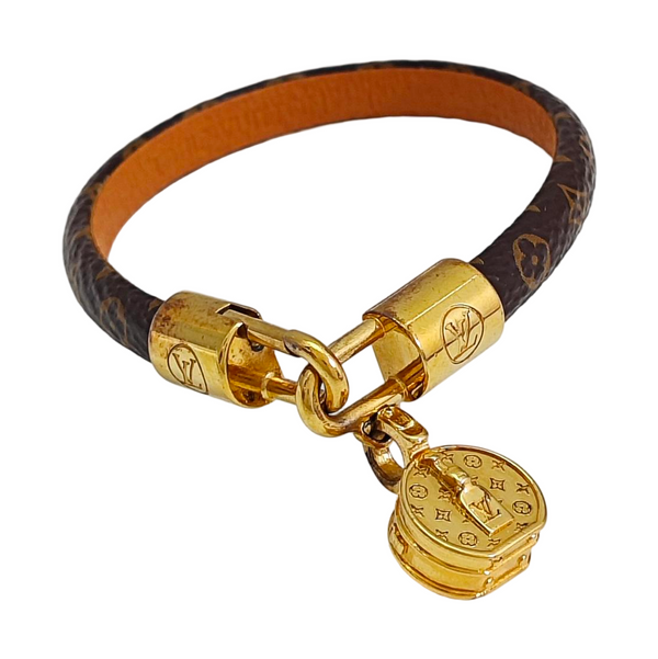 LV EGG Leather Brown Bangle