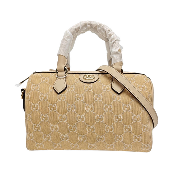 Ophidia Small Monogram Denim Beige