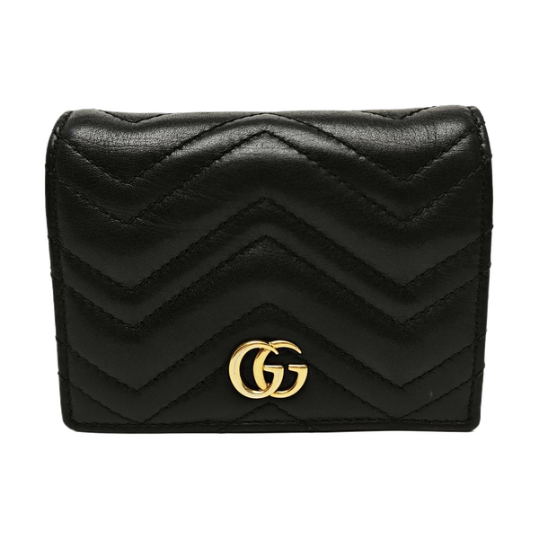 GG Marmont Mini Quilted Calfskin Black Wallet
