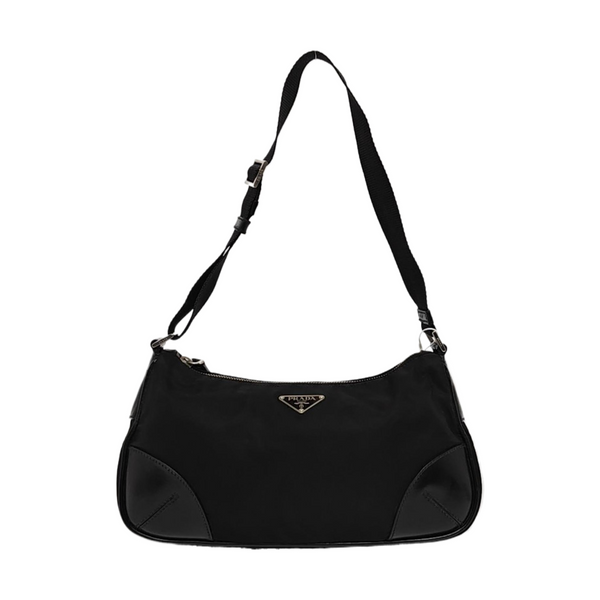 Nylon Shoulder Bag Black